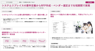 RFP作成支援事例