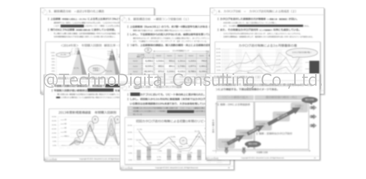 CRM分析/顧客分析レポートイメージ CRM分析/顧客分析レポートイメージ